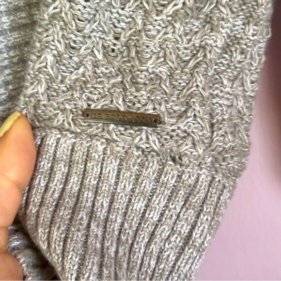Women’s U.S Polo Association Knit Sweater Sz XL Gray - Picture 2 of 8
